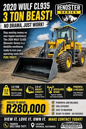2020 Wulf cl935 front end loader