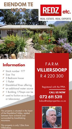 SMALL HOLDING FOR SALE