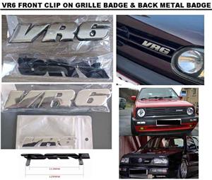 VR6 front grille and back badges
