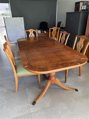 Gordon Fraser 10 seater Table and Chairs (Cabinet included)