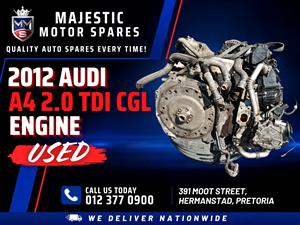  2012 Audi A4 2.0 TDI CGL Engine for Sale – Used