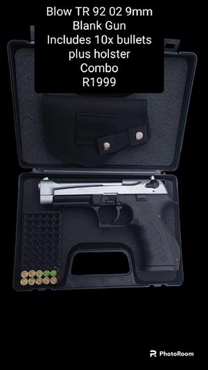 Blow tr92 02 matte chrome 9mm Blank gun 