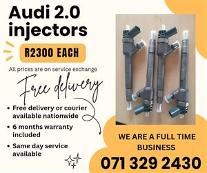 AUDI 2.0 INJECTORS FOR SALE WITH WARRANTY 