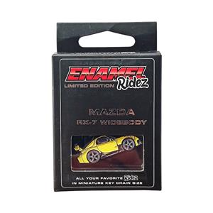 Mazda RX-7 Widebody Yellow - Die-Cast Enamel Keychain