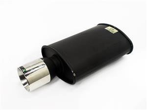 F1X Oval single Exhaust Backbox (90mm)