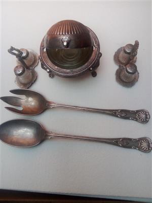 Vintage 1883 FB Rogers silver butter dish.
