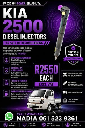 KIA 2500 DIESEL INJECTORS FOR SALE OR RECONDITIONING
