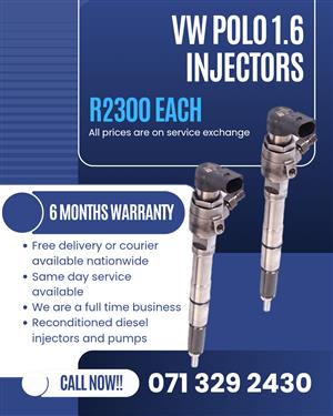Vw polo 1.6 injectors for sale 