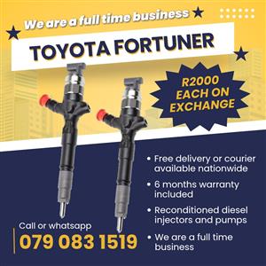 TOYOTA FORTUNER INJECTORS FOR SALE WITH WARRANTY 