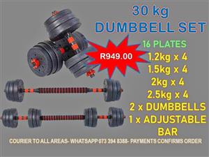 Dumbbells Weights 30kg Set