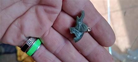 Jadeite elephant pendant 2cm