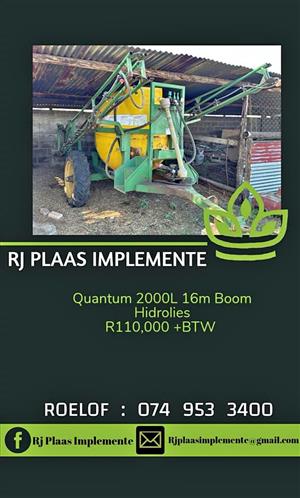 Quantum 2000L 16m Boom spuit