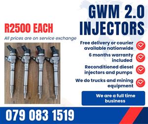 GWM 2.0 INJECTORS FOR SALE WITH WARRANTY 