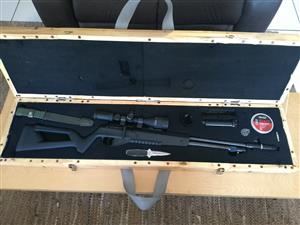 Nova Vista Pcp .22 5.5mm ,Discoveryopt Scope MS3x12x42 ,pcp Hand pump , Tripot, 