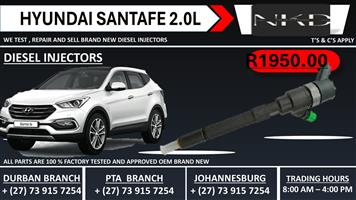 Hyundai Santafe 2.0L Diesel Injectors 