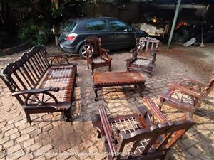 2 × Classic Armchairs 2 × Grand Armchairs 1 × 3-Seater Wooden Bench 1 × Matching