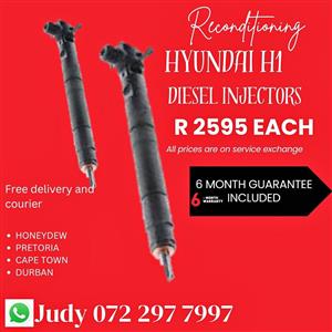 Hyundai H1 Diesel Injectors for sale on service exchange or to recon