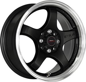 15″ A-Line Rocco 4/100 & 4/108 Black Machine Lip Alloy Wheels