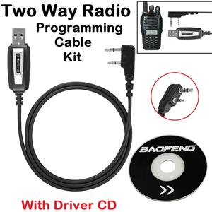 USB Programming Cable plus CD For Two-Way Walkie Talkie Radios/Transceivers. NEW