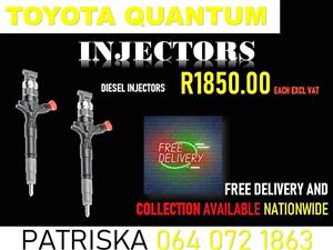 Toyota Quantum diesel injectors for sale on request