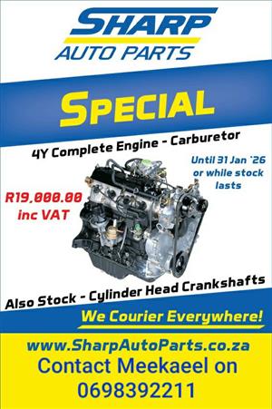 4Y Complete Engine-Carburetor on Sale