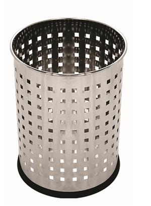 CHROME ROUND BIN WITH SQUARE HOLES!! ON PROMOTION!!!