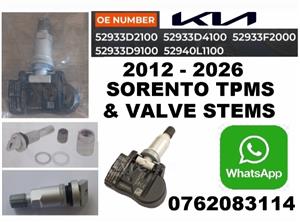Kia Sorento TPMS tyre pressure monitor sensors and valves 