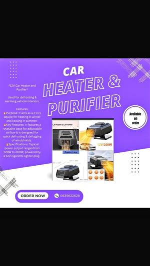 Car heater & purifier for sale Available on order