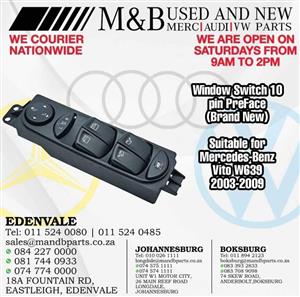 Window Switch 10 pin PreFace (Brand New)  Suitable for Mercedes-Benz Vito W