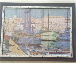 Framed jigsaw puzzles