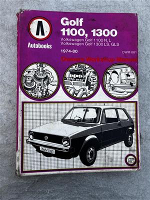 VW Golf Owners workshop Manual 
