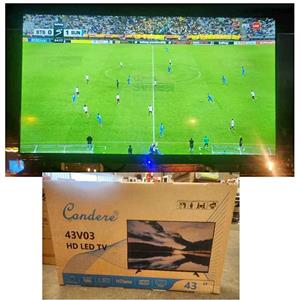 43" Frameless HD LED TV (NOT SMART) ..New with warranty and FREE DELIVERY