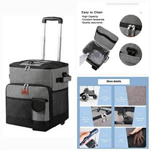 Aluminium handle insulated Cooler Bag on wheels  Available on order only Contact for price