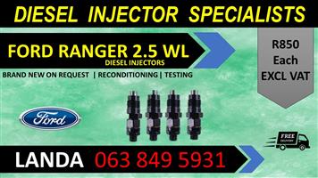 FORD RANGER 2.5 WL DIESEL INJECTORS FOR SALE OR RECON WITH WARRANTY