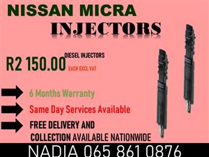 DIESEL INJECTORS FOR SALE OR TO RECON FOR NISSAN MICRA 1.5