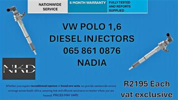 VW POLO 1,6 DIESEL INJECTORS FOR SALE-RECONDITIONED AND NEW