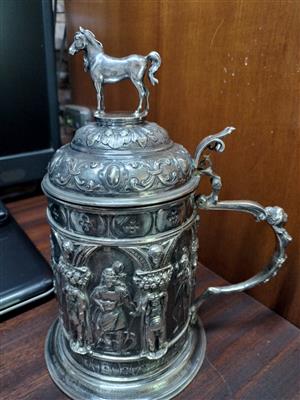 ANTIQUE BEER MUG TROPHY WON IN 1917.