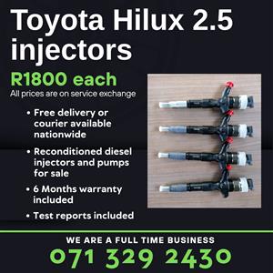 TOYOTA HILUX 2.5 INJECTORS FOR SALE WITH WARRANTY INCLUDED 