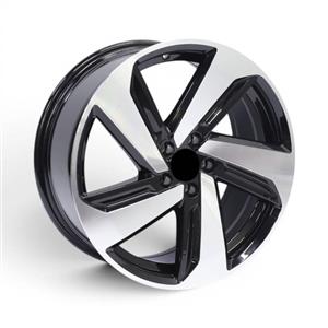 17″ TWC1346 5/100 Black Machine Face Alloy Wheels