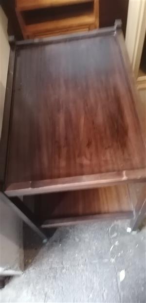 Wooden Tea/Serving trolley on wheels.