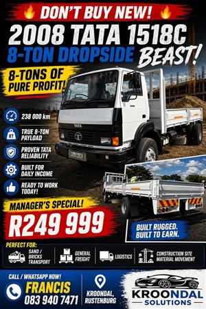 2008 Tata 1518C 8 ton drop-side
