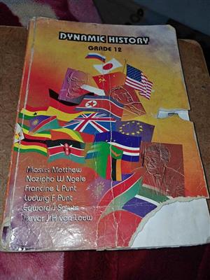 Grade 12 history textbook titled Dynamic History, specifically designed for the South African curric
