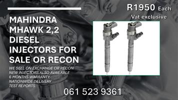 MAHINDRA MHAWK 2.2 DIESEL INJECTORS FOR SALE WITH TEST REPORTS 