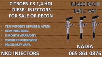 DIESEL INJECTORS FOR SALE FOR CITROEN C3 1.4 HDI