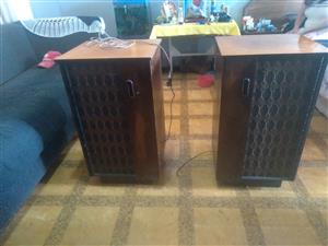 Antique hifi cabinet speakers 