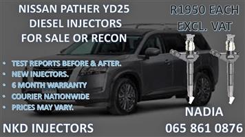 NISSAN PARTFINDER YD25 DIESEL INJECTORS FOR SALE. REBUILT AND TESTED