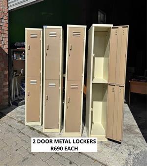 LOCKABLE METAL LOCKERS -TWO DOOR
