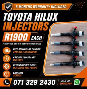 TOYOTA HILUX INJECTORS FOR SALE WITH WARRANTY 