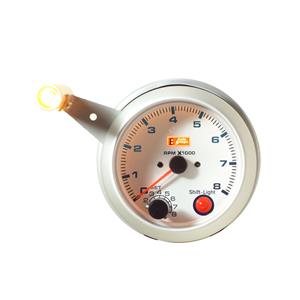 Autogauge 3 3/4″ Tachometre with Shift Light (White face)