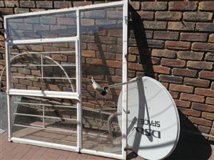 DSTV Satellite Dish and Window Frame